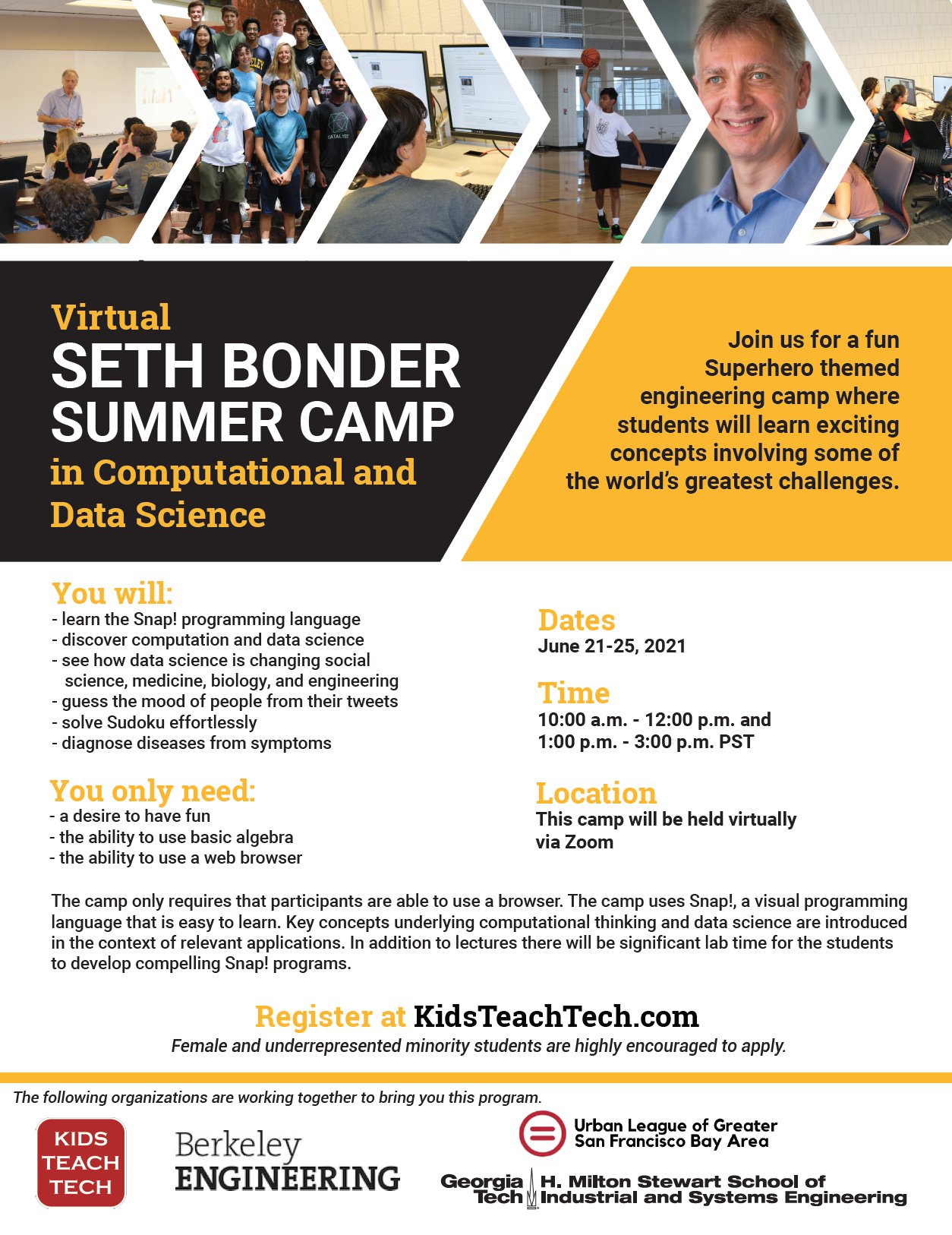 Seth Bonder Summer Camp in Computational Data Science